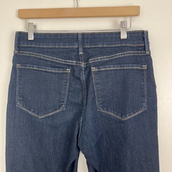 NYDJ Billie Mini Bootcut Dark Denim Short Jeans - Picture 9 of 11